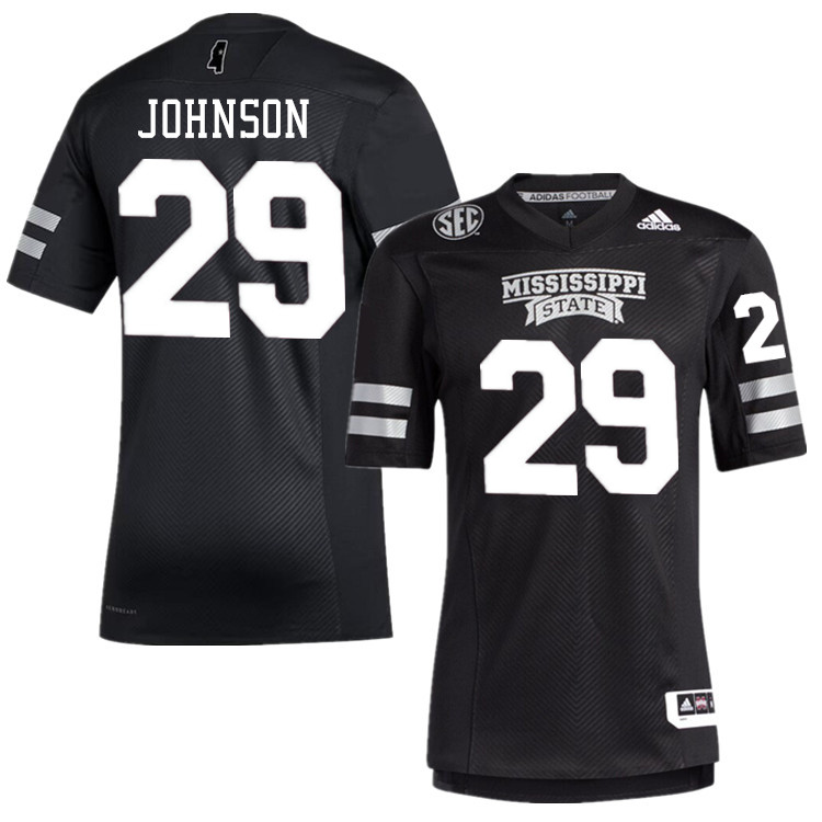 Men #29 Jatavious Johnson Mississippi State Bulldogs College Football Jerseys Stitched-Black